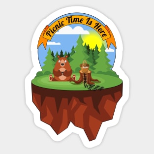 Picnic Time Is Here Sticker